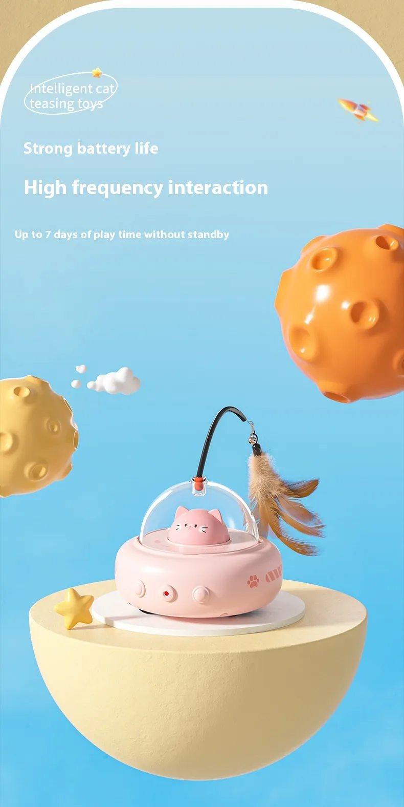 FelineFun™ — Spinning UFO Cat Play Toy - Image-4